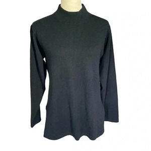 Elizabeth‎ New York Pure Cashmere Turtleneck Black Sweater Women Size XS